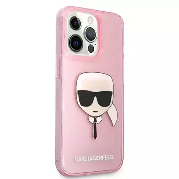 Karl Lagerfeld KLHCP13XKHTUGLP iPhone 13 Pro Max 6,7" Hardcase Glitter Karl`s Head