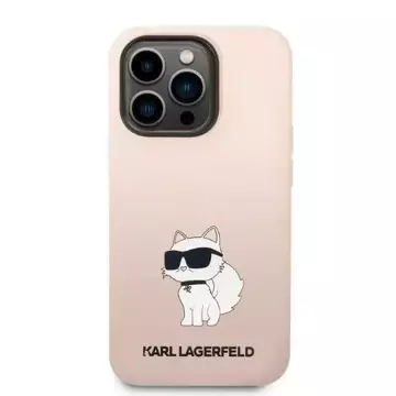 Karl Lagerfeld KLHCP14LSNCHBCP Schutzhülle für Apple iPhone 14 Pro 6.1" Hardcase pink/pink Silikon Choupette