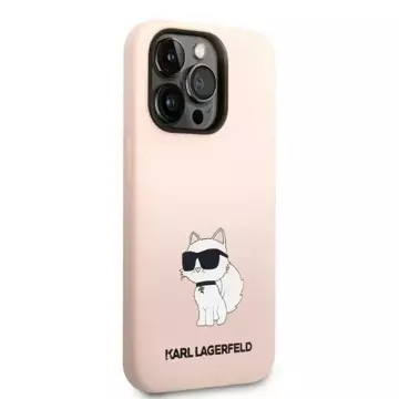 Karl Lagerfeld KLHCP14LSNCHBCP Schutzhülle für Apple iPhone 14 Pro 6.1" Hardcase pink/pink Silikon Choupette