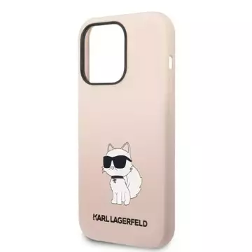 Karl Lagerfeld KLHCP14LSNCHBCP Schutzhülle für Apple iPhone 14 Pro 6.1" Hardcase pink/pink Silikon Choupette