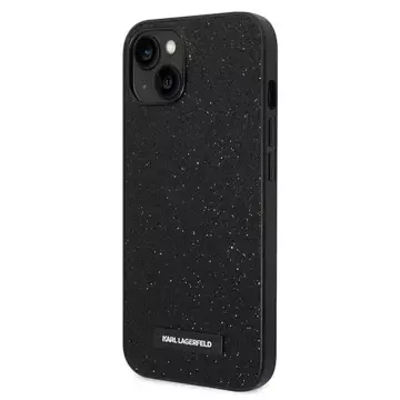 Karl Lagerfeld KLHCP14MG2ELK Schutzhülle für Apple iPhone 14 Plus 6.7" Hardcase schwarz/schwarz Glitter Plaque Logo