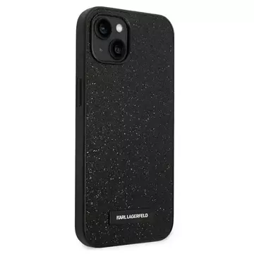 Karl Lagerfeld KLHCP14MG2ELK Schutzhülle für Apple iPhone 14 Plus 6.7" Hardcase schwarz/schwarz Glitter Plaque Logo