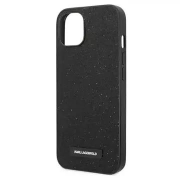 Karl Lagerfeld KLHCP14MG2ELK Schutzhülle für Apple iPhone 14 Plus 6.7" Hardcase schwarz/schwarz Glitter Plaque Logo