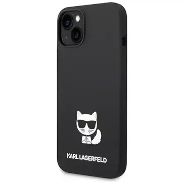 Karl Lagerfeld KLHCP14SSLCTBK Schutzhülle für Apple iPhone 14 6.1" Hardcase schwarz/schwarz Choupette Body aus Silikon