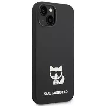 Karl Lagerfeld KLHCP14SSLCTBK Schutzhülle für Apple iPhone 14 6.1" Hardcase schwarz/schwarz Choupette Body aus Silikon