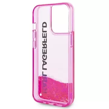 Karl Lagerfeld KLHCP14XLCKVF Hülle für iPhone 14 Pro Max 6,7" Hartschale Liquid Glitter Elong pink/pink