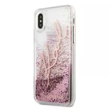 Karl Lagerfeld KLHCPXTRKSRG iPhone X / Xs rose gold / rose gold Glitter Signature