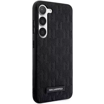 Karl Lagerfeld KLHCS23MSAKLHPK für Samsung Galaxy S23 S916 Hardcase czarny/black Saffiano Mono Metal Logo