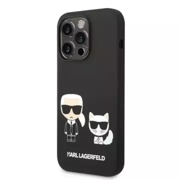 Karl Lagerfeld KLHMP14LSSKCK iPhone 14 Pro 6,1" Hardcase Czarny/Schwarz Liquid Silicone Karl