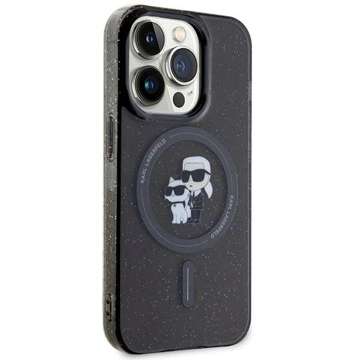 Karl Lagerfeld KLHMP15LHGKCNOK Hülle für iPhone 15 Pro 6,1" schwarz/schwarz Hardcase Karl