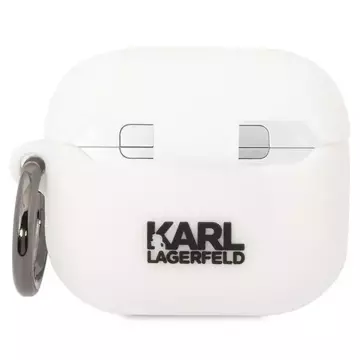 Karl Lagerfeld Kopfhörerschutzhülle für AirPods 3 Hülle weiß/weiß Silikon Karl
