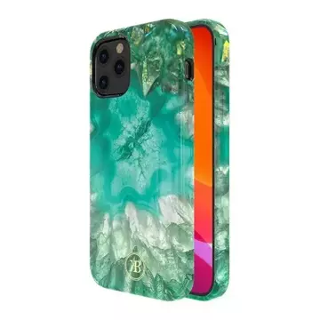 Kingxbar Agate Series elegante Hülle bedruckt mit Achat iPhone 12 mini grün