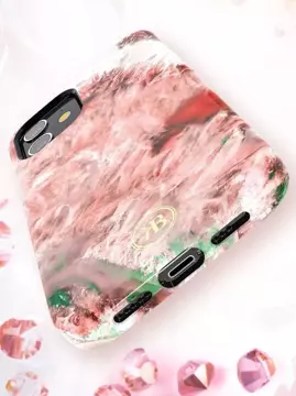 Kingxbar Agate Series elegante Hülle bedruckt mit Achat iPhone 12 mini rot