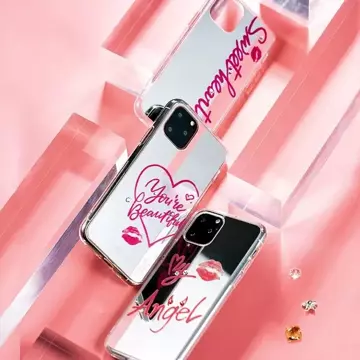 Kingxbar Angel Spiegelhülle verziert mit originalen Swarovski-Kristallen iPhone 11 Pro Max Spiegel transparent