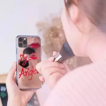 Kingxbar Angel Spiegelhülle verziert mit originalen Swarovski-Kristallen iPhone 11 Pro Max Spiegel transparent