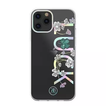 Kingxbar Lucky Series Hülle verziert mit originalen Swarovski-Kristallen iPhone 12 mini transparent (Glück)