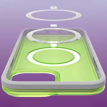 Kingxbar PQY Fluorescence Series Magnetische Hülle für iPhone 13 Gehäusedeckel Schwarz (MagSafe-kompatibel)