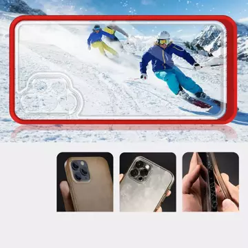 Klare 3in1 Hülle für Samsung Galaxy A32 5G Frame Gel Cover Rot