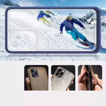 Klare 3in1 Hülle für Samsung Galaxy A33 5G Frame Gel Cover Blau