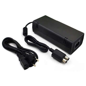 Konsolennetzteil Ladegerät für Microsoft Xbox 360 Slim 230V Kabel Schwarz