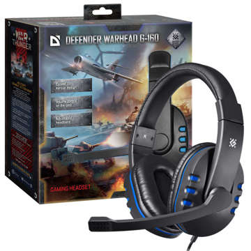 Kopfhörer DEFENDER mit Mikrofon für Gaming G-160 Gaming Schwarz und Blau