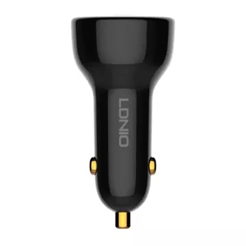 LDNIO C101 Autoladegerät, USB USB-C, 100 W USB-C-zu-USB-C-Kabel (Schwarz)