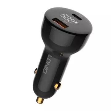 LDNIO C101 Autoladegerät, USB USB-C, 100 W USB-C-zu-USB-C-Kabel (Schwarz)