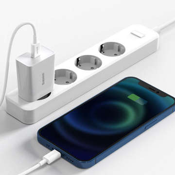 Ladegerät Baseus Speed ​​​​Mini Schnellladegerät USB-C PD 3A 20W Weiß