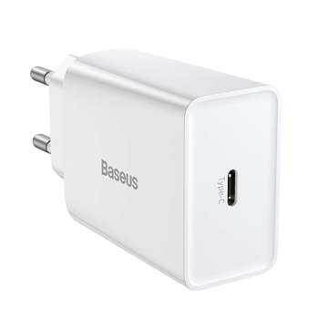 Ladegerät Baseus Speed ​​​​Mini Schnellladegerät USB-C PD 3A 20W Weiß