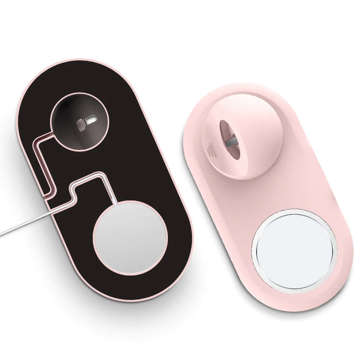 Ladehalterung für MagSafe 2in1 Alogy Ständer für Apple Watch / iPhone 12 13 Pink