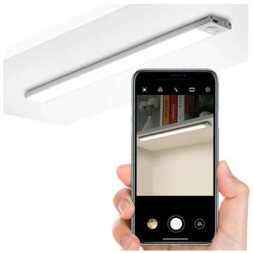 Lampe Alogy Slim LED-Unterschrank-Möbelbeleuchtung mit Batterie, Sensor 20 cm Weiß