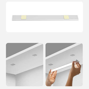 Lampe Alogy Slim LED-Unterschrank-Möbelbeleuchtung mit Batterie, Sensor 20 cm Weiß