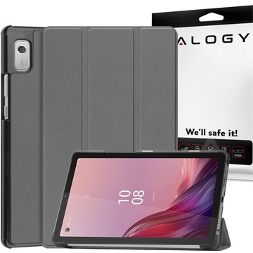 Lenovo Tab M9 2023 9" Tablet-Hülle TB310XU TB310FU Alogy Book Cover Case Schutzhülle Graues Glas