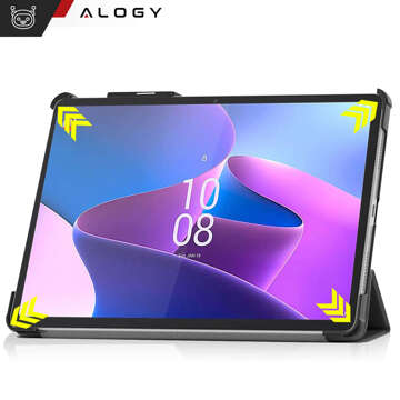 Lenovo Tab P11 Pro 2 Gen 11.2 Tablet-Hülle TB-132FU TB-132XU Gehäuse Case Alogy Book Cover Schwarzes Glas