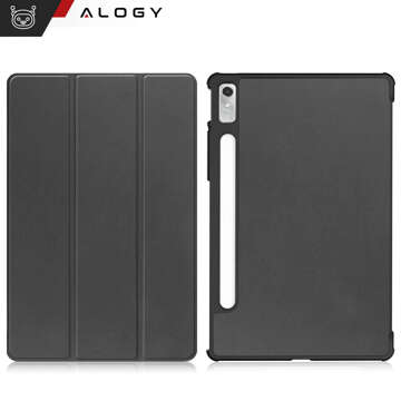 Lenovo Tab P11 Pro 2 Gen 11.2 Tablet-Hülle TB-132FU TB-132XU Gehäuse Case Alogy Book Cover Schwarzes Glas