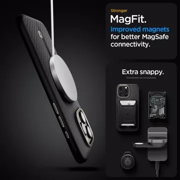 Mag Safe Case für iPhone 16 Pro Schwarz/Natur