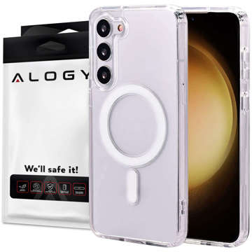 MagSafe Alogy Ring Mag Clear Case für Samsung Galaxy S23 Plus Qi-Ladegeräte Transparent