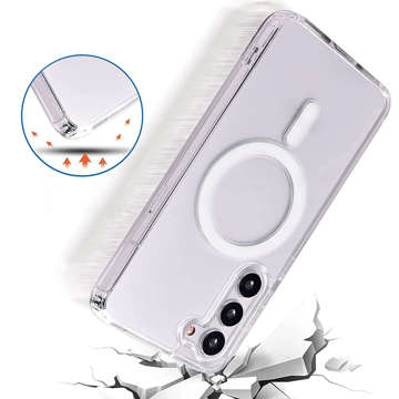 MagSafe Alogy Ring Mag Clear Case für Samsung Galaxy S23 Plus Qi-Ladegeräte Transparent