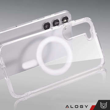 MagSafe Alogy Ring Mag Clear Case für Samsung Galaxy S23 Qi-Ladegeräte, transparent