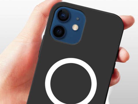 MagSafe Alogy Ultra Slim Mag Case für Qi-Ladegeräte für iPhone 12 Mini Black