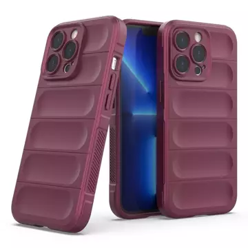 Magic Shield Case Hülle für iPhone 13 Pro Max elastische gepanzerte Hülle in Burgund