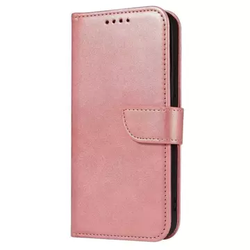 Magnet Case Elegante Schutzhülle mit Überschlag und Standfunktion für Samsung Galaxy A03s (166,5) pink