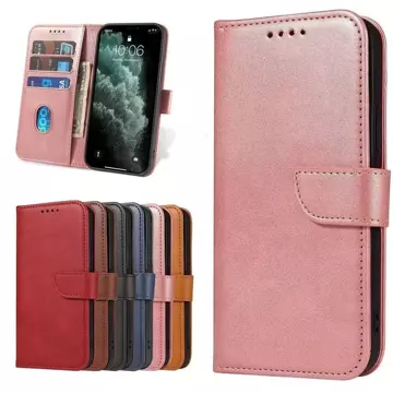 Magnet Case Elegante Schutzhülle mit Überschlag und Standfunktion für Samsung Galaxy A03s (166,5) pink