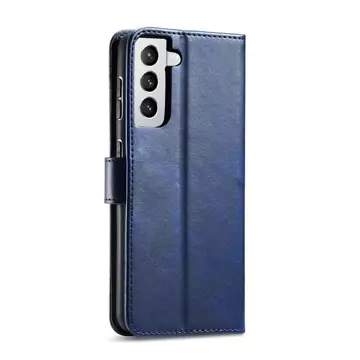 Magnet Case elegante Hülle mit Überschlag und Standfunktion für Samsung Galaxy S22 (S22 Plus) blau