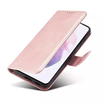 Magnet Case elegante Hülle mit Überschlag und Standfunktion für Samsung Galaxy S22 (S22 Plus) pink