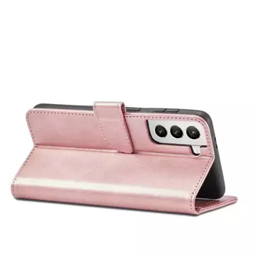 Magnet Case elegante Hülle mit Überschlag und Standfunktion für Samsung Galaxy S22 (S22 Plus) pink