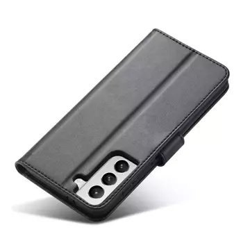 Magnet Case elegante Hülle mit Überschlag und Standfunktion für Samsung Galaxy S22 (S22 Plus) schwarz