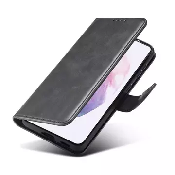 Magnet Case elegante Hülle mit Überschlag und Standfunktion für Samsung Galaxy S22 (S22 Plus) schwarz