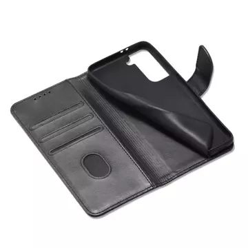 Magnet Case elegante Hülle mit Überschlag und Standfunktion für Samsung Galaxy S22 (S22 Plus) schwarz