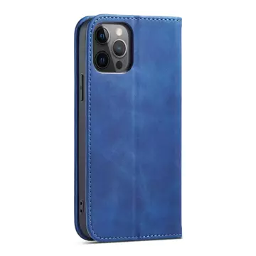 Magnet Fancy Case Case für iPhone 12 Pro Max Tasche Kartenetui Kartenhalter Blau